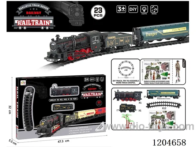 (GCC) Electric Light Music Track Train (battery not included)