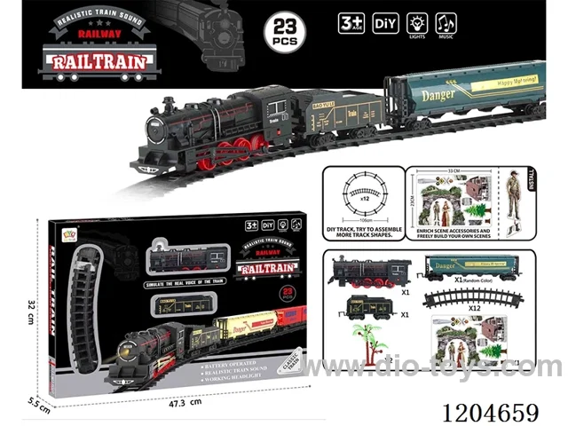 (GCC) Electric light music track train (included battery) Lithium battery with USB cable