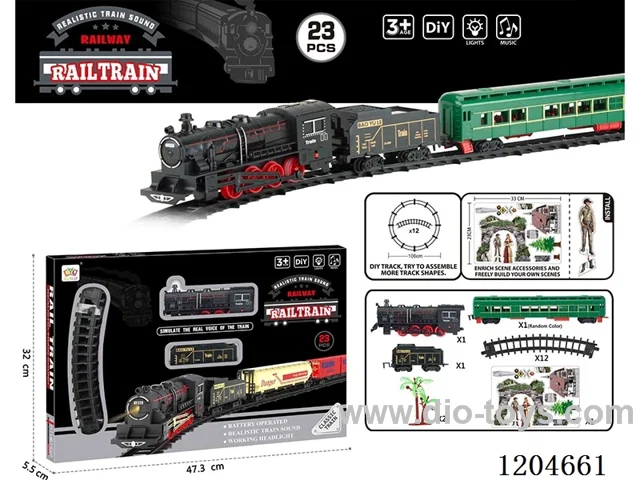 (GCC) Electric light music track train (included battery) Lithium battery with USB cable