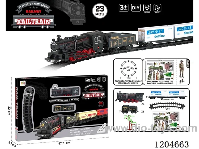 (GCC) Electric light music track train (included battery) Lithium battery with USB cable