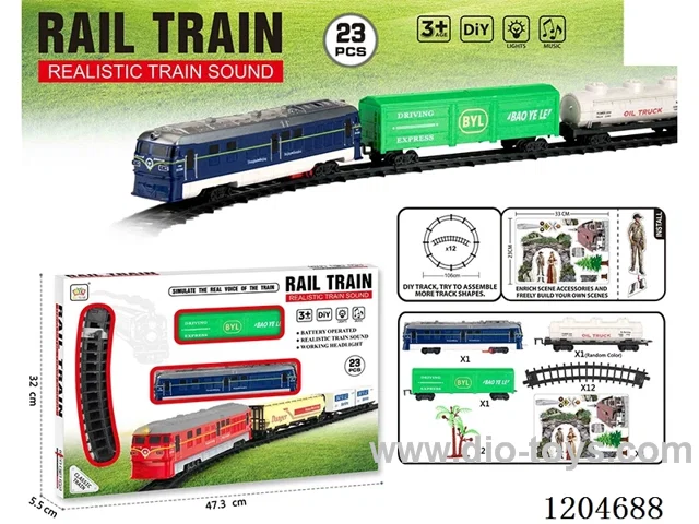 Electric light Music track train (including electricity) Lithium battery with USB cable