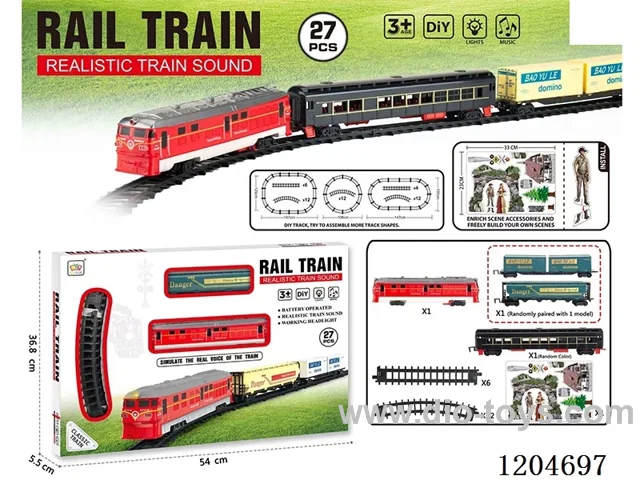 (GCC) Electric Light Music Track Train (battery not included)