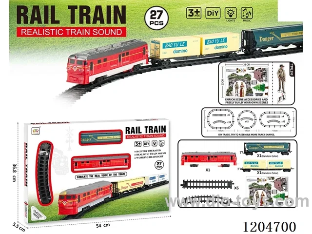 (GCC) Electric Light Music Track Train (battery not included)
