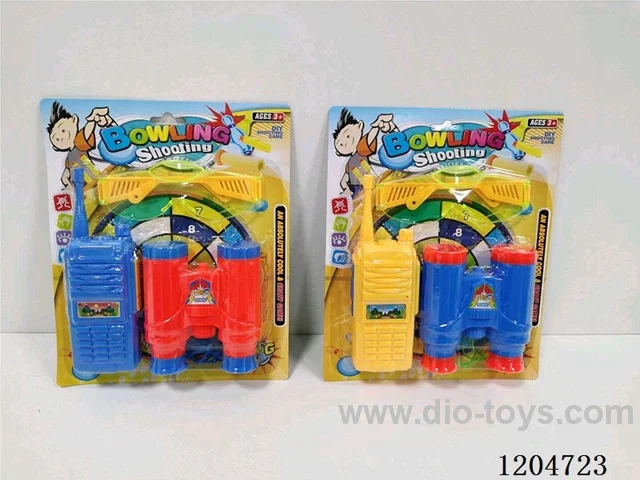 Binoculars, walkie-talkies, glasses