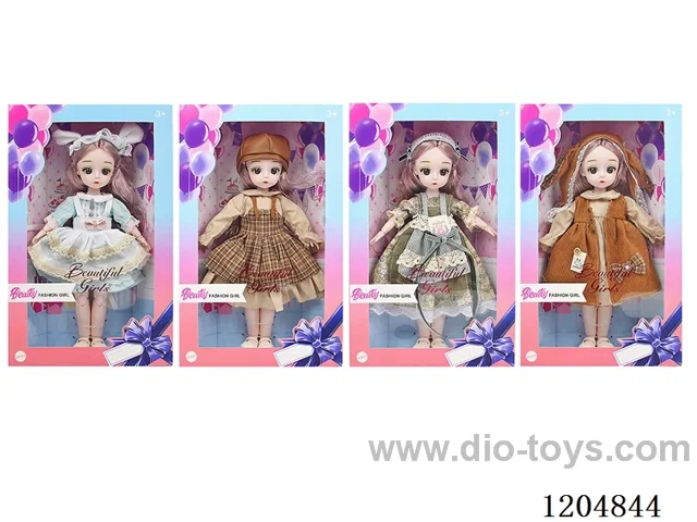 12 inch 30cm 21 jointed live 3D 3D doll with eyes + hair accessories Variety of mixes