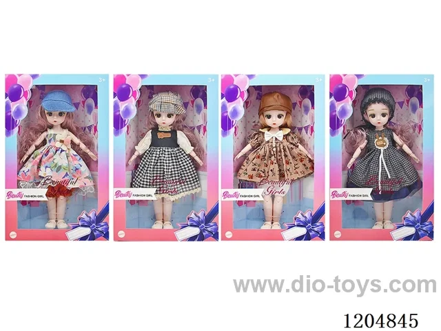 12 inch 30cm 21 jointed 3D doll + hair accessories mix & match