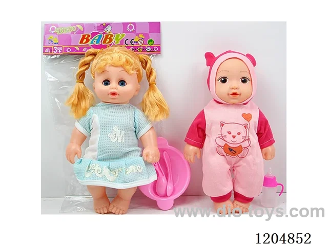 10 inch 24 cm 5 joints empty body color printing eye doll + bottle / tableware + IC (AG13 * 2) a variety of mixed