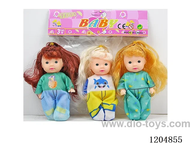 5 inch 13cm 5 jointed solid 3D eye dolls 3pcs Mixed