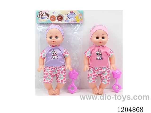 14 inch 30CM empty body live eye doll with 4 IC(AG13*2) + rattles Mixed varieties