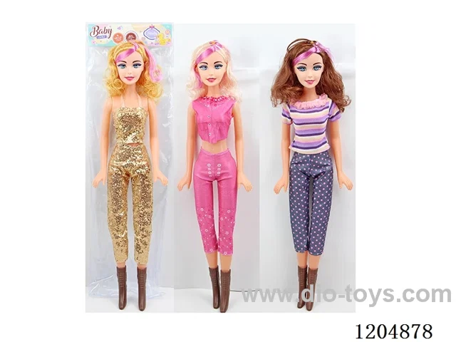 28 inch 69CM 5 joints empty body color printing eye Barbie with IC(AG13*2) three mixing