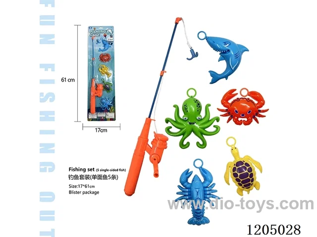 Fishing set (5 large single-sided fish)