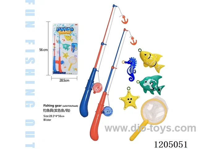 Fishing Set (4 Solid fish + fish fishing)