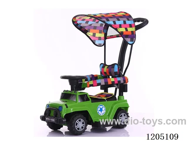 Scooter with shed and handle/Sliding handle, double steering, light and music, with shelter, with guardrail