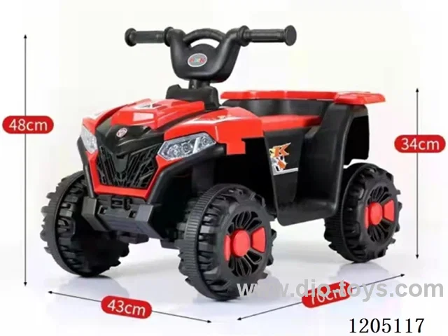 Atv (all-Terrain Vehicle)/6V4.5A battery, single wheel drive, one click quick installation of steering wheel, multifunctional center console, battery display, dynamic music, chassis armor, LED lights