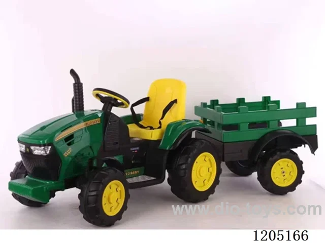 Tractor big bucket/Battery 6V7, dual motor (380), early education, with shock absorption