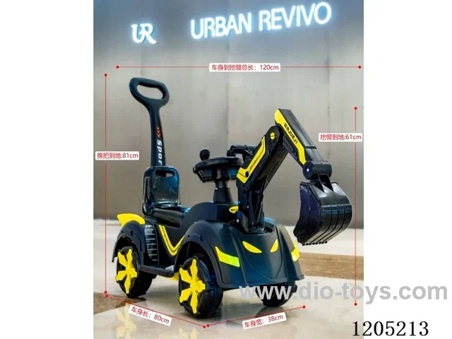 Push handle excavator