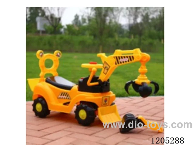 Children's electric excavator/Can dig can grasp, independent control lever, simulation throttle, anti-skid wheel, music color lights, forward and backward neutral
