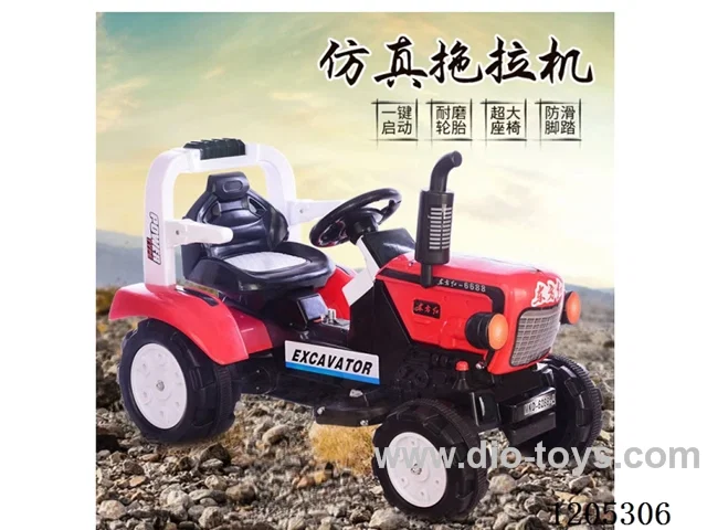 Children's electric tractor/Electric driving, simulation design, music lights, drag