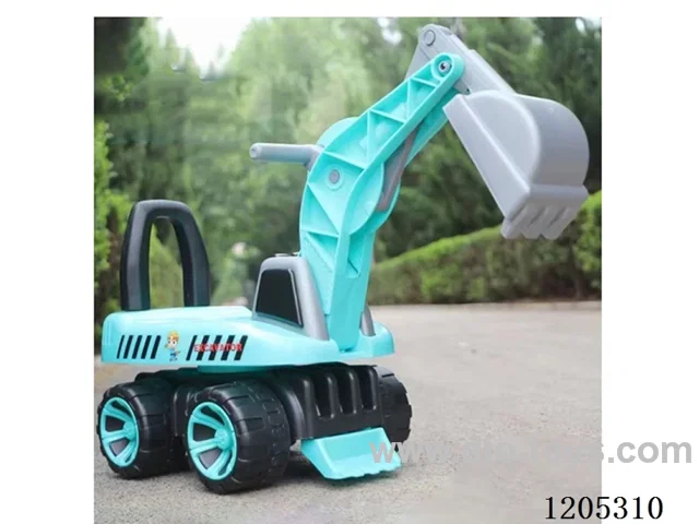 Sliding excavator/The new version of the engineering vehicle music colorful lights, one-button assembly, 360° rotation, enlarged seats is a real excavator can dig