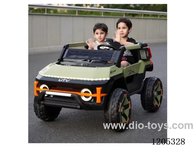Children's electric car/Multi functional music version, 2.4G multifunctional remote control, Bluetooth connectivity, cool lights, flashing lights, double row seats, left side steering wheel, large space, one click installation of steering wheel, portable lever, four-wheel drive with 390 * 4 bearings