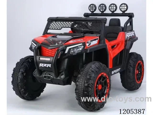 Children's electric car/Instrument panel simulation car interior, LED dazzling lights, subwoofer, Bluetooth multifunctional music player (early Tang Dynasty popular music), USB socket, MP3 socket, intelligent slow start, four-wheel shock absorption, high and low fence quick installation, one-on-one