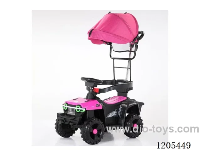Children's electric car/Music, early education, lighting, push handles, guardrails, electric driving,