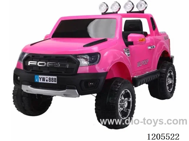 Children's electric car/Ford Raptor dual drive three door opening, simulation key, 2,4g one-to-one Bluetooth remote control, power display, early education function, English story, LED headlamp, rear pocket box, USB socket, MP3 socket, four-wheel shock absorber and convenient handle