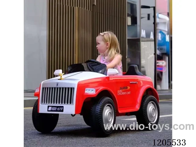 Children's electric car/One button installation, multi-function steering wheel, double doors, portable pull rod, four-wheel shock absorption, slow start, 2.4G Bluetooth remote control, early education function, music, Bluetooth, story, English, power display, one USB socket