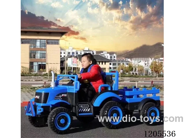 Children's electric car/Large high simulation truck, a vehicle dual use, hanging the bucket is a large tractor, after the bucket is a large OFF-road vehicle, the appearance is domine, the most beautiful appearance level, strong and durable, simple installation, the total length of the vehicle: 2.1 m