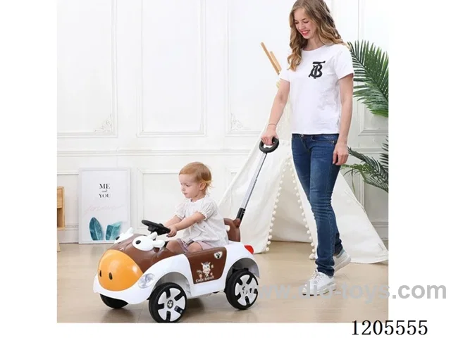 Children's electric car/Self-drive, one-button start, early education function, English story, USB port, no remote control, four-wheel shock absorber, portable push handle, double door