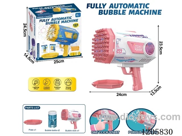 125 Hole Bubble Machine with 2 bottles of 50ML Bubble Water