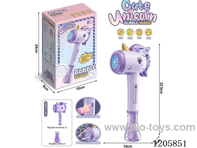 Unicorn automatic bubble wand (with a bottle of 130ML bubble water)