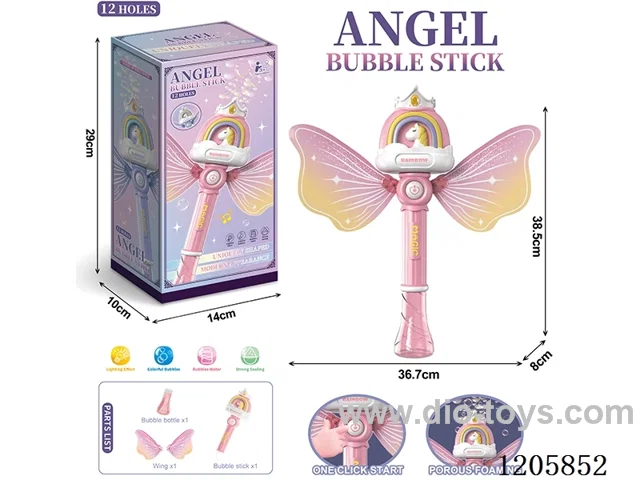 Pony angel bubble wand (with a bottle of 130ML bubble water)
