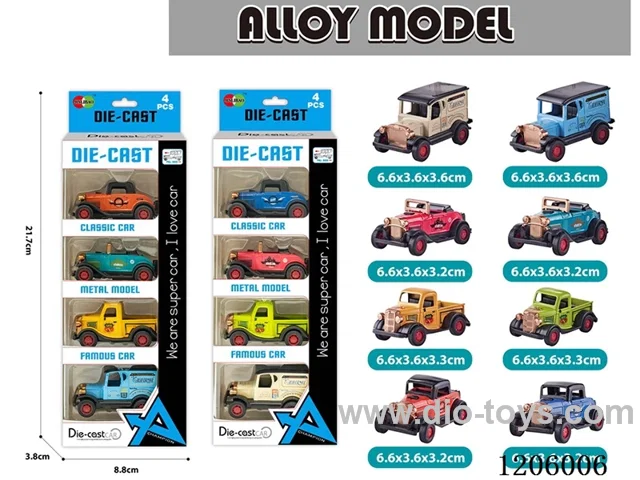 pull back alloy car 4PCS