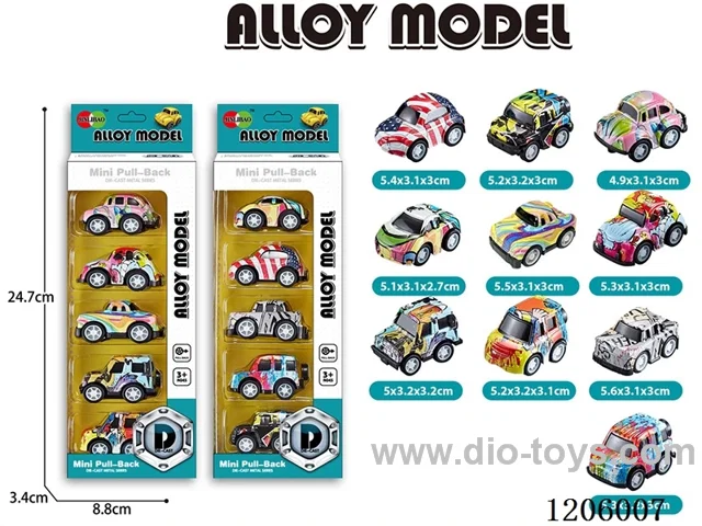 pull back alloy car 5PCS