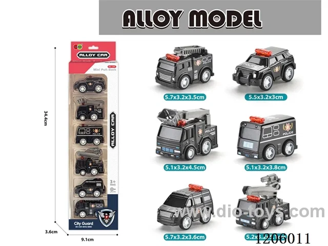 pull back alloy car 6PCS