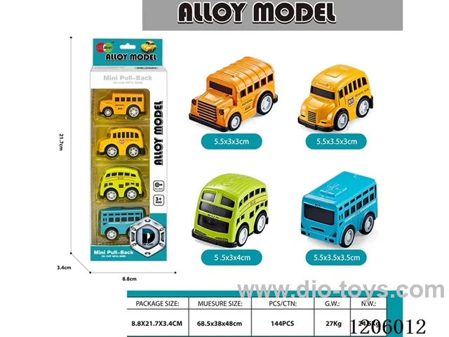 pull back alloy car 4PCS