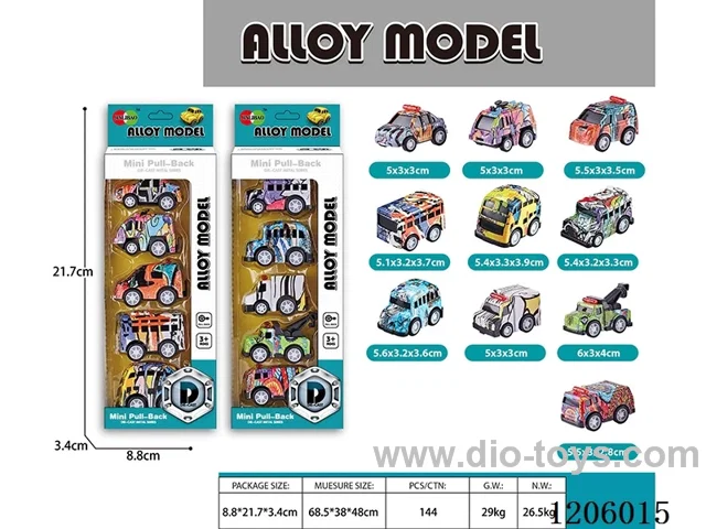 pull back alloy car 5PCS
