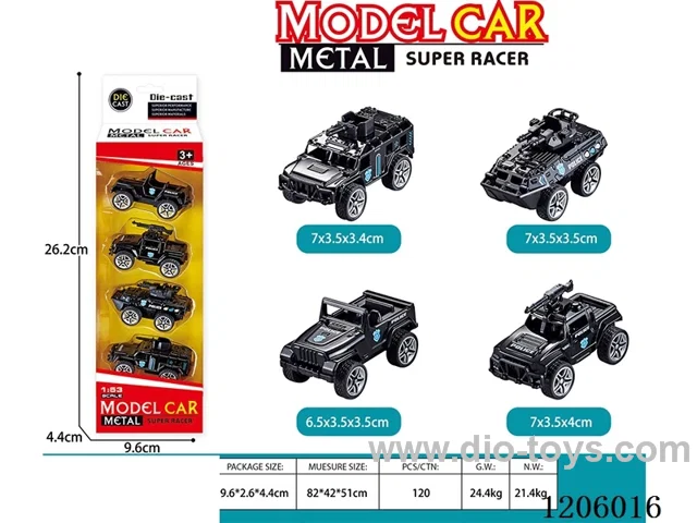 pull back alloy car 4PCS