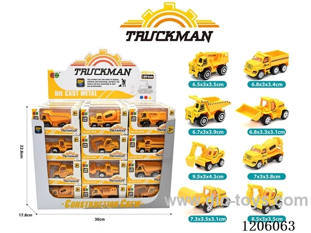 free wheel alloy car 48PCS