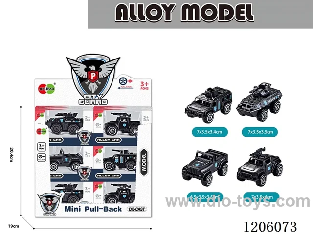 free wheel alloy car 24PCS