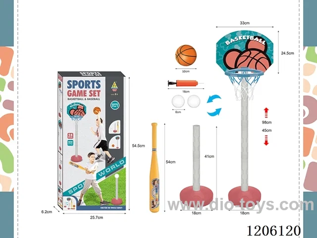 2-in-1 Basketball Baseball Set