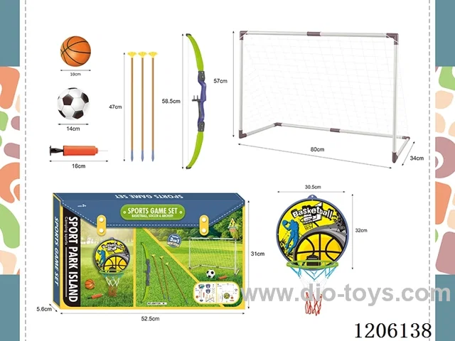 Basketball Bow & Arrow Soccer Combo Set