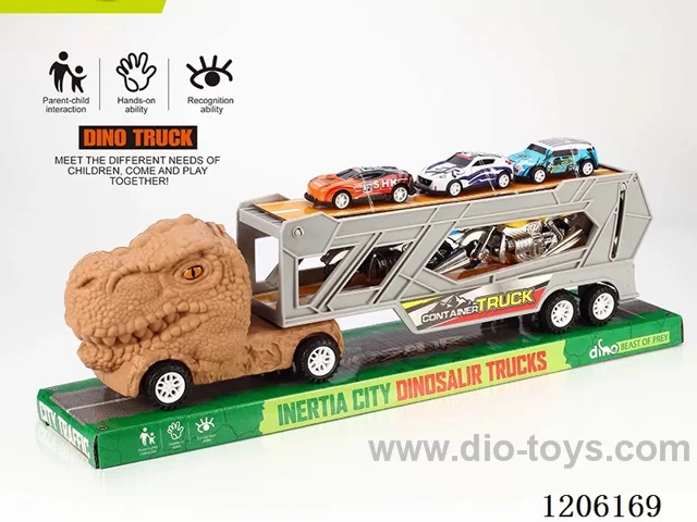 Inertia Dinosaur Trailer with two Harleys + three metal carts