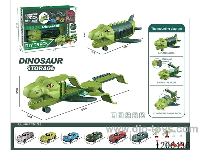 Dinosaur rail organizer airplane