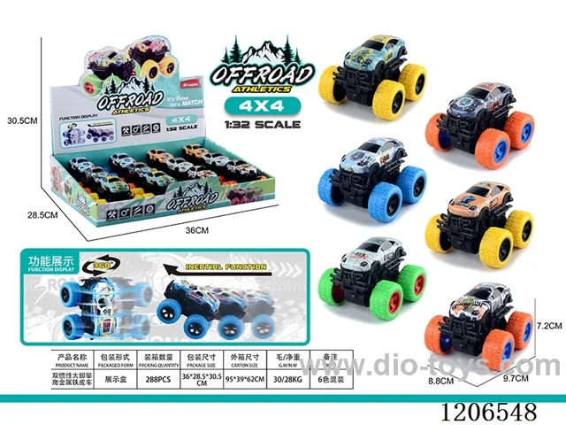 Dual inertia dinosaur Bigfoot climbing metal truck 12PCS