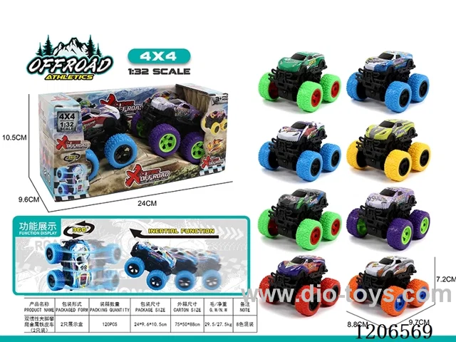 Dual inertia Bigfoot Climbing Metal Truck (2PCS)