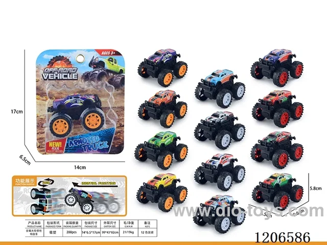 Iron wheel inertia stunt car
