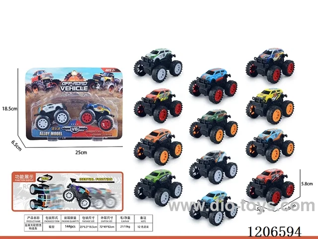 Iron wheel inertia stunt car