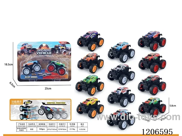 Iron wheel inertia stunt car